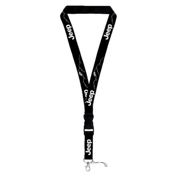 Jeep Mountain Keychain Lanyard (Black)