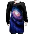 thumbnail image 1 of Galaxy Kids Apron, Nebula in Outer Space Spiral Stardust Mist Cloud of Dust Planetarium Astronomy Art, Boys Girls Apron Bib with Adjustable Ties for Cooking Baking Painting, Mauve Blue, by Ambesonne, 1 of 2