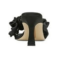 thumbnail image 3 of Sam Edelman Kady Black Silk Ruffle Square Toe Slip On Kitten Heel Dress Mules (BLACK, 11), 3 of 5