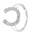 thumbnail image 3 of 0.25 Ct. Diamond Horse Shoe ring In 10K Solid Rose, White & Yellow Gold, 3 of 5
