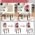 thumbnail image 4 of Valentines Chair Covers Set of 4 Spring Buffalo Plaid Love Hearts Stretch Parsons Chair Slipcovers for Valentines Dining Room Decor Chair Seat Protectors (Love,4PCS), 4 of 7