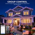 thumbnail image 2 of 66FT 200 LED Smart String Lights Color Changing RGB Fairy Lights with APP & Remote Control Music Sync Timer  Dimmable P65 Waterproof Plug-in Lights for 4th of July Patio Backyard Party & Holiday Deco, 2 of 7