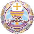 thumbnail image 2 of First Communion 17" Mylar Balloons Bulk (5 Pack), 2 of 2