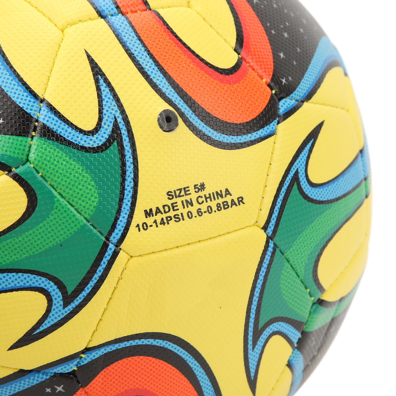 LAZIOEGR Size 5 Soft Waterproof PU Leather Soccer Ball for Adults Students Training Match Yellow (8.66 in / 22 cm) [cite: 15]