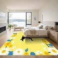 thumbnail image 3 of ODIKA 2'x3' Machine Washable Non-Slip Area Rug, Graphic Yellow High Traffic Rug, Yellow, 1052385, 3 of 7