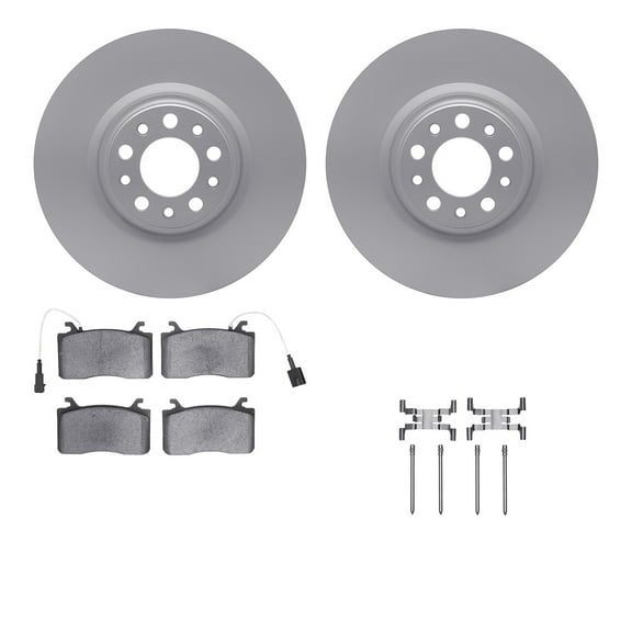Dynamic Friction Company Front Geospec Brake Rotors with 5000 Advanced Brake Pads includes Hardware 4512-16004