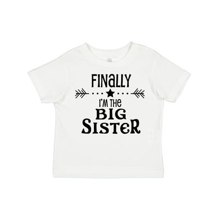 

Inktastic Finally I m the Big Sister Gift Toddler Toddler Girl T-Shirt