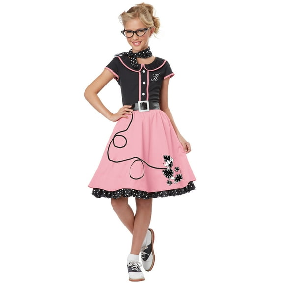 California Costumes 50's Sweetheart Girl's Halloween Fancy-Dress Costume for Child, XL