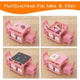 thumbnail image 2 of ChaoLink Juego de mesa y sillas para niños, mesa de actividad de madera 4 en 1 con 2 sillas, cajón de almacenamiento y tablero desmontable para dibujo, lectura, manualidades y arte, 2 of 6