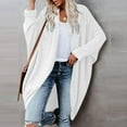 thumbnail image 3 of TUWABEII Women's Winter Coats,Women Casual Long Sleeve Stripe Patchwork Long Cardigan Tops Blouse Coat, 3 of 5