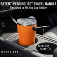 thumbnail image 3 of OUTSIDER The AM 17 oz Stainless Steel Vacuum Insulated Coffee Mug with 180° Rotating Swivel Handle and Lockable Spill Proof Lid – Travel Tumbler for Outdoor, Home & Office - Blaze Orange, 3 of 8