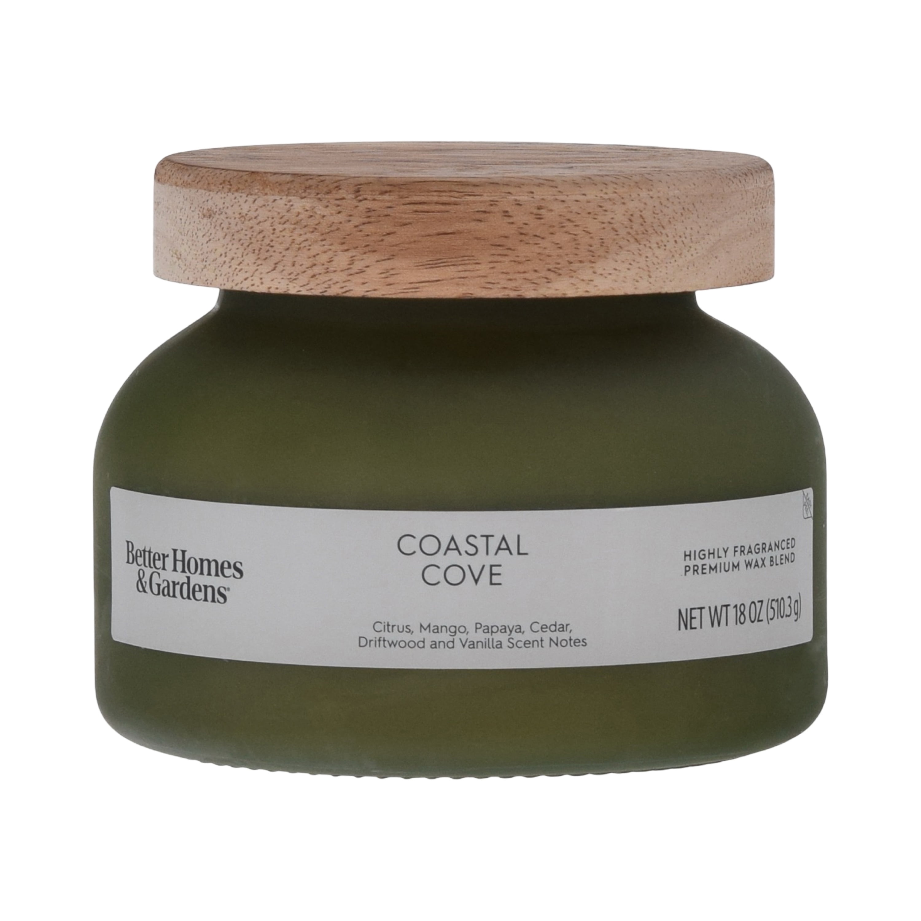 (4 pack) Better Homes and Gardens Coastal Cove Scented 2-Wick Frosted Jar Candle 18oz.