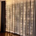 thumbnail image 2 of Cortina de luces LED con 8 modos USB, decoración navideña, 3, 4 y 6 m, luces de hadas para bodas, fiestas en casa, vacaciones, dormitorio, 2 of 5