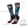 thumbnail image 4 of Naloa Colorful Floral Patterned Horse Thigh High Socks Extra Long Stretchy Sock Women Over Knee High Opaque Stocking Daily Wear, 4 of 6
