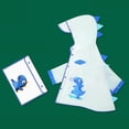 thumbnail image 5 of Toddler Kids Waterproof Dinosaur Spikes Shape Hooded Rain Coat with Transparent Brim for School Travel Rainwear 4-5 Years, 5 of 5