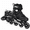 Black-Men 7 / Women 8, variant on Teal Men 8 / Women 9 Adult Inline Skates for Fitness and Casual Urban Skating