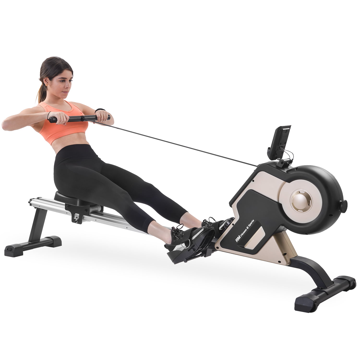 BTM Indoor home rowing machine/Rower magnetic 8-Level Adjustable Resistance 