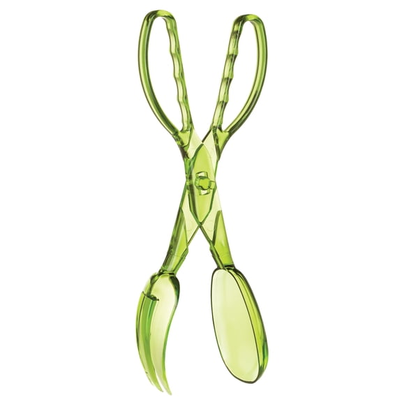 HIC Kitchen Salad Tongs, Hinged Design, Detachable Fork and Spoon, Set of 2