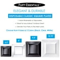 thumbnail image 4 of Party Essentials Party Supplies Disposable Classic Square Plastic Plates For Wedding/All Occasions, 6.5", 70-Count, Clear, 4 of 4