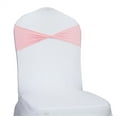 thumbnail image 3 of MDS Pack of 100 Spandex Chair Bow Sash Bands Ties Without Buckle for Wedding - Blush Pink, 3 of 6