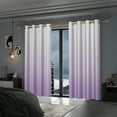 thumbnail image 4 of Lfeey Room Darkening Blackout Curtains 63 Inches Long, Purple Ombre Grommet Curtains, 2 Panels, 4 of 6