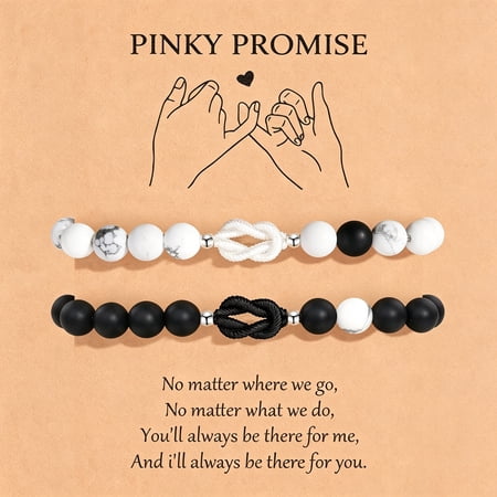 DESIGNICE Matching Bracelets for Couples Bracelets Gifts for Girlfriend | Long Distance Relationship Gifts Matching Bracelets Present for Anniversary Birthday Christmas