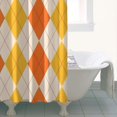 thumbnail image 4 of Orange Yellow Checkerboard Checkered Pattern Shower Curtain 36"x72" ,Bathroom Decorative Shower Curtains Set with 12 Hooks,Modern Waterproof Washable Shower Curtain, 4 of 6