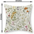 thumbnail image 5 of Sage Green Pillow Covers 18x18 Inch Set of 2, Wildflowers Flower Plant Throw Pillows Spring Farmhouse Decor Summer Decorations Floral Pillowcase Square Outdoor Cushion Case for Couch Home, 5 of 6