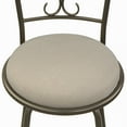 thumbnail image 5 of Mainstays Gillian Indoor Metal Adjustable Height Swivel Barstool, Set of 3, Brown/Beige, 5 of 5