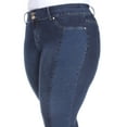 thumbnail image 4 of White Mark Women's Plus Size Leopard Paneled Denim Jeans, 4 of 4