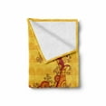 thumbnail image 2 of East Soft Flannel Fleece Throw Blanket, Traditional Ornamental Culture Bohemian Design, Cozy Plush for Indoor and Outdoor Use, 50" x 70", Marigold Orange and Ruby, by Ambesonne, 2 of 6