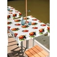 thumbnail image 2 of Outdoor Tablecloth with Umbrella Hole for Patio/Picnic/Party/Camping, Cute Ladybugs Waterproof Table Cloth Square Cover Washable, Spring Botanical Leaves Farmhouse (60"x 60"), 2 of 8