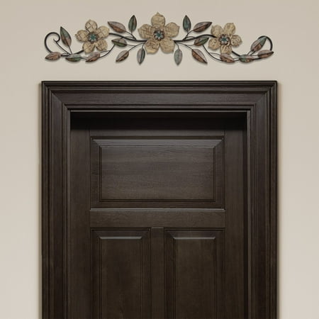 Stratton Home Decor Floral Patterned Wood Over The Door Wall Decor Walmart Com Walmart Com