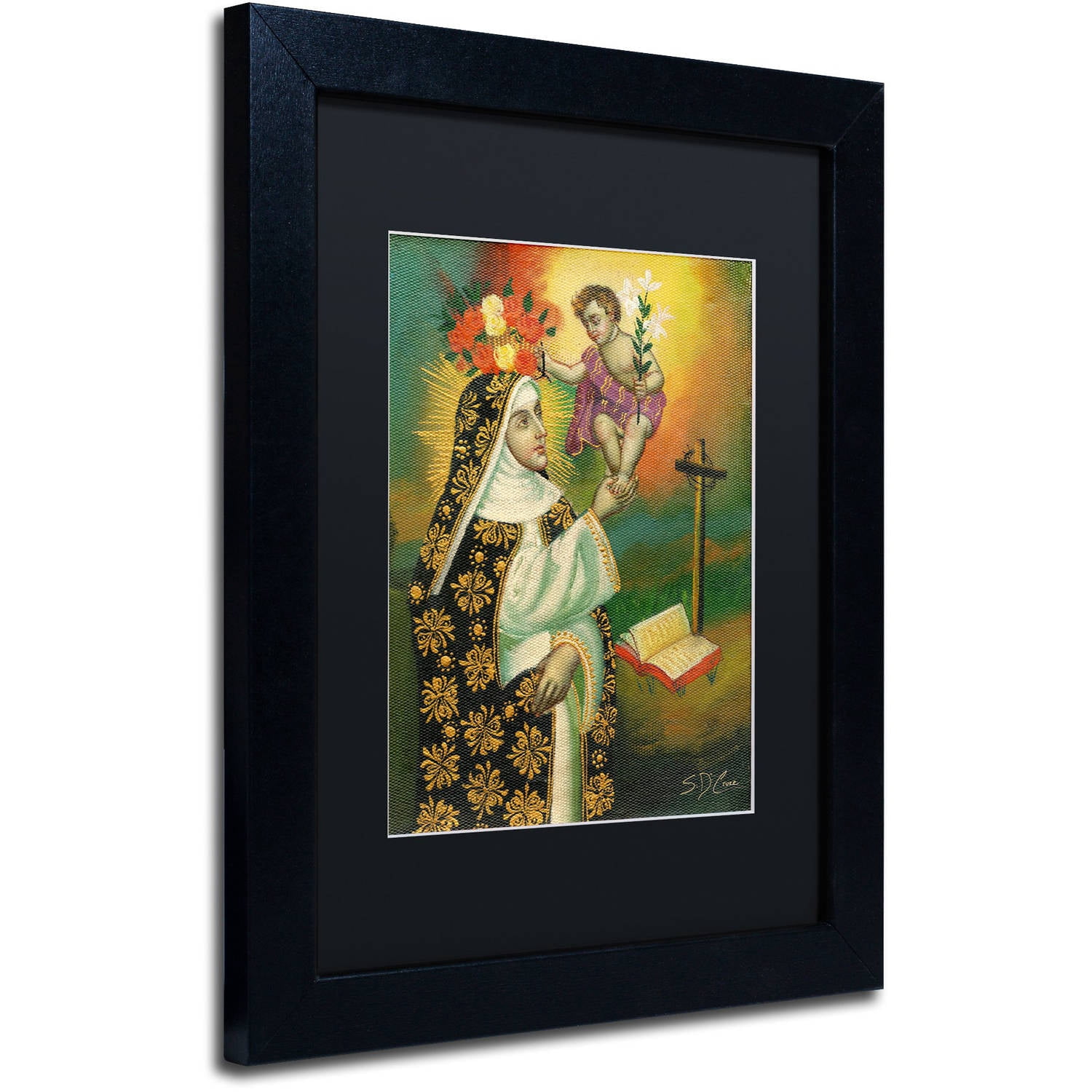 Trademark Fine Art "Mother and Child" Canvas Art by Masters Fine Art, Black Matte, Black Frame