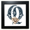 thumbnail image 1 of Fleurs en Forme de Lettre Ouvrir Noir Cadre Carré Photo Mur Table, 1 of 3