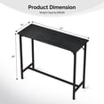 thumbnail image 5 of Hassch 43" Rectangular MDF Pub Table with Heavy-Duty Iron Frame and Adjustable Feet, Counter Height Bar Table, Versatile for Dining or Workspace, Black, 5 of 6