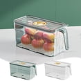 thumbnail image 1 of Recipiente hermético de plástico blanco de 1 pieza con asa para almacenar alimentos,organizador para congelador,caja bento para despensa de cocina. Rkxzt, 1 of 8
