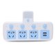 thumbnail image 4 of Enchufe convertidor de enchufe doméstico con enchufe de alimentación USB, panel de enchufe inalámbrico poroso sin cable, 4 of 5