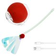 thumbnail image 1 of HAOAN Soft Silicone ABS Cat Ball with Tail Compact Bite Resistant Moving Cat Ball Smooth Surface Interactive Cat Toy Ball With Built In Battery for Bored Indoor Adult Cats, 1 of 10