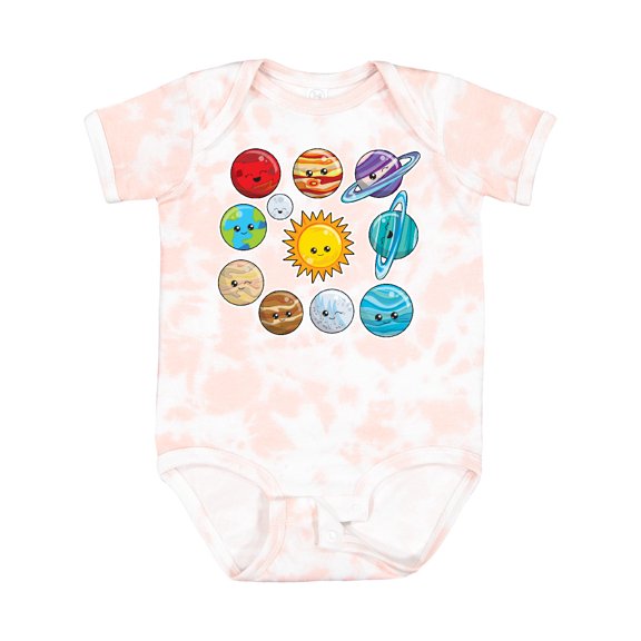 Inktastic Happy Sun Moon and Planets Boys or Girls Baby Bodysuit
