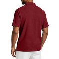 thumbnail image 6 of Trgacdwlo Polo Shirts for Men Cotton Linen Raglan Short Sleeve Shirts for Men Summer Breathable Sun Protection Mens Golf Polo Shirt Wine S, 6 of 9