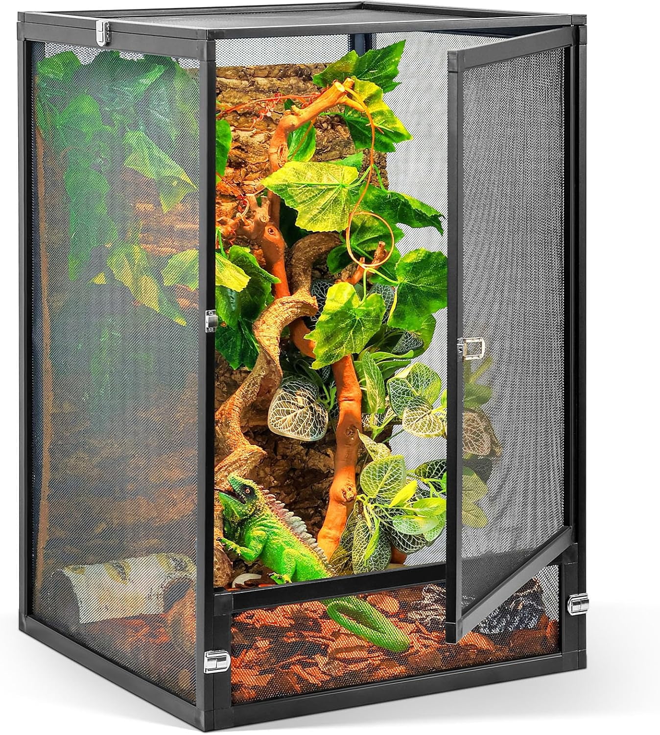 2 Stück Künstliche Blatt-Dekorationen Mit Saugnapf – Lila, 11,5x6,5 Cm, Für Terrarien, Frösche & Reptilien