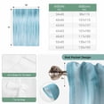 thumbnail image 6 of Teal Blue Tie Up Curtains 45 Inches Long, Kitchen Window Curtains Over Sink, Modern Abstract Art Ombre Striped Small Window Curtains Shade Balloon Curtains Valances for Bedroom/Cafe 34"x45", 6 of 8