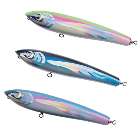Lerpwige 3Pcs Saltwater Boats Fishing Baits Trolling Lure For Saltwater And Freshwater Angling Pencil Stick Lure Enduring