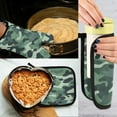 thumbnail image 5 of Yayeee Oven Mitts and Pot Holder Set of 2 Heat Resistant Kitchen Gloves Baking Hot Pad, Forest Camouflage Pattern, 5 of 5