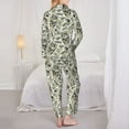 thumbnail image 6 of Wukai Skull with Cash Print Women's Pajama Set - Soft Long Sleeve Sleepwear for Comfort and Style-X-Large, 6 of 9