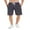 darkgrey, variant on QPNGRP Men's Linen Cotton Casual Classic Fit Shorts Flat Front Drawstring Summer Beach Shorts with Pockets black S