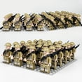 thumbnail image 3 of 24 piezas de minifiguras militares, soldados del ejército británico, figuras de acción con equipo y soporte de base, bloques de construcción, juguetes para niños, regalos de cumpleaños de Navidad, 3 of 4