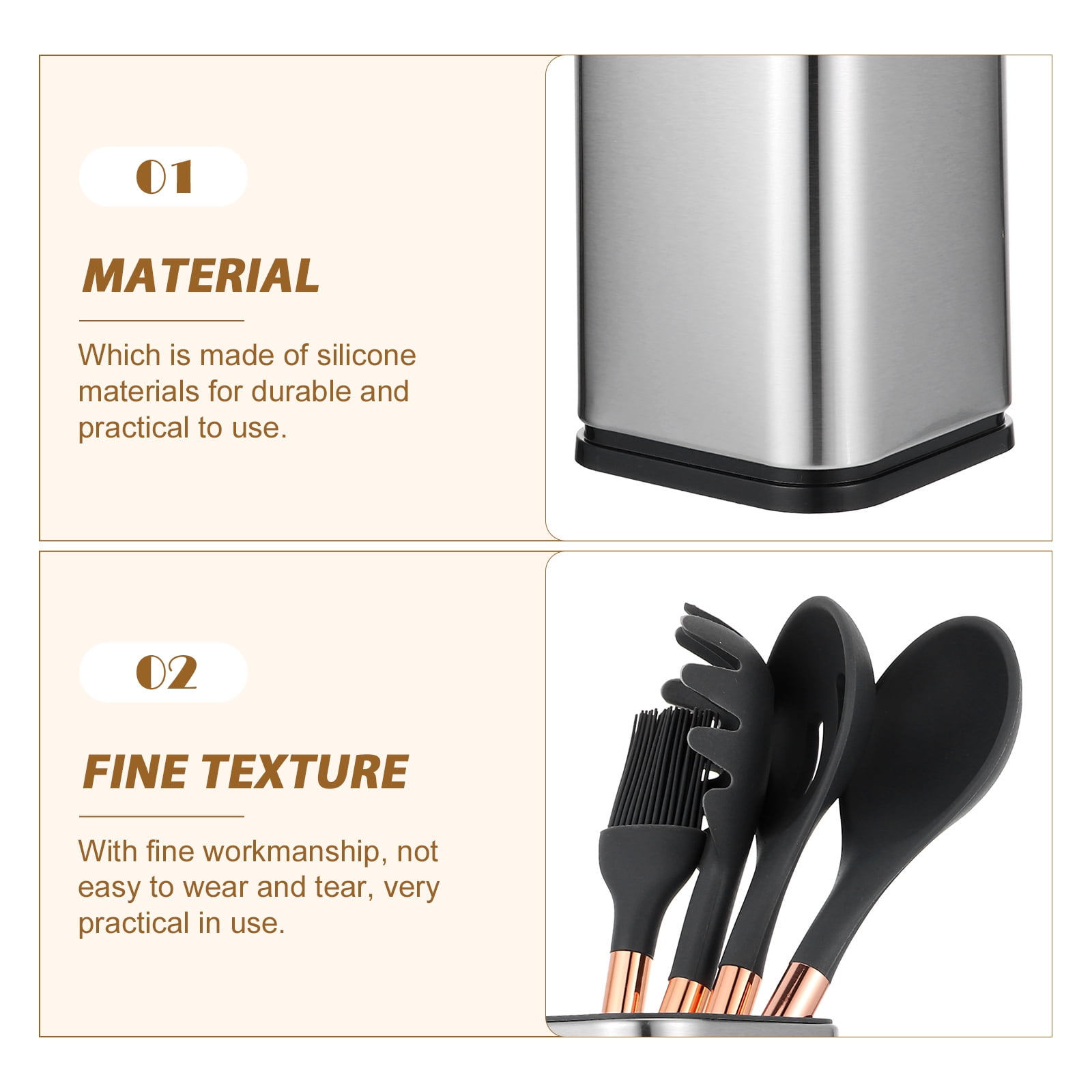 Soimiss 1Set Grey Silicone Spaghetti Server and Noodle Spoon Kitchen with Comfortable Handle for Home