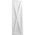 thumbnail image 5 of Ekena Millwork 15"W x 38"H True Fit PVC Single X-Board Farmhouse Fixed Mount Shutters, Unfinished (Per Pair - Hardware Not Included), 5 of 9